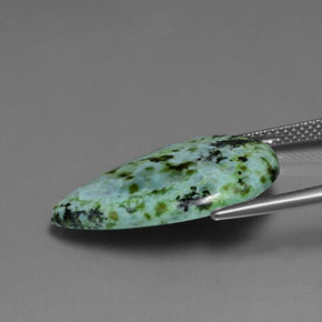 8.44캐럿 천연 블루 그린 터키석, 배 모양, 23.4×15.5 mm, 불투명체