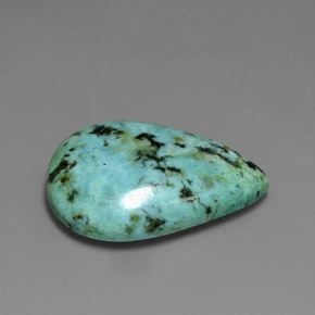 13.34캐럿 천연 블루 그린 터키석, 배 모양, 22.9×16.1 mm, 불투명체