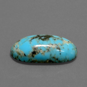 8.97캐럿 천연 블루 터키석, 타원형 컷, 23.2×11.6 mm, 불투명체
