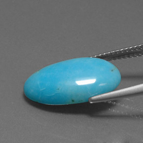 3.96캐럿 천연 블루 터키석색, 멋진 모양, 불투명체
