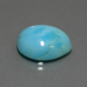 6.21캐럿 천연 블루 터키석, 멋진 모양, 16.1×13.8 mm, 불투명체