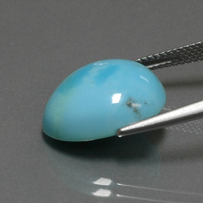 6.21캐럿 천연 블루 터키석, 멋진 모양, 16.1×13.8 mm, 불투명체