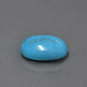 1.74캐럿 천연 블루 터키석, 타원형 컷, 11.1×7.3 mm, 불투명체