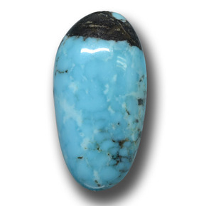 10.37캐럿 천연 블루 터키석, 멋진 모양, 25.6×13.2 mm, 불투명체