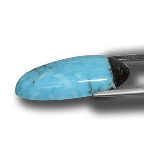 10.37캐럿 천연 블루 터키석, 멋진 모양, 25.6×13.2 mm, 불투명체