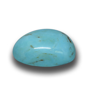 7.21캐럿 천연 블루 터키석, 멋진 모양, 16×12.3 mm, 불투명체