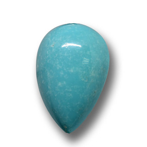 4.42캐럿 천연 블루 터키석, 배 모양, 15.3×10.1 mm, 불투명체
