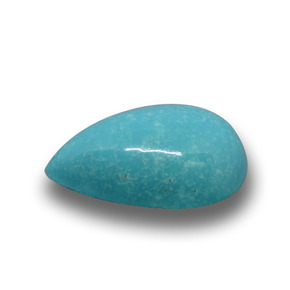 4.42캐럿 천연 블루 터키석, 배 모양, 15.3×10.1 mm, 불투명체