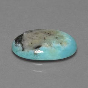 2.72캐럿 천연 블루 터키석, 타원형 컷, 13.3×9.2 mm, 불투명체