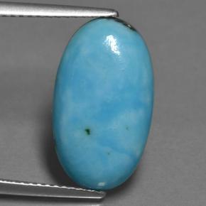 5.20캐럿 천연 블루 터키석, 타원형 컷, 17.5×10.1 mm, 불투명체