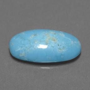 2.85캐럿 천연 블루 터키석, 타원형 컷, 13.5×7.6 mm, 불투명체
