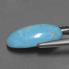 2.85캐럿 천연 블루 터키석, 타원형 컷, 13.5×7.6 mm, 불투명체