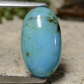 1.95캐럿 천연 블루 터키석, 타원형 컷, 11.7×6.8 mm, 불투명체