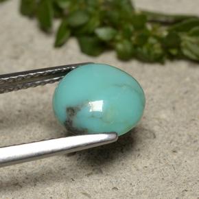 1.95캐럿 천연 블루 터키석, 라운드 컷, 8.43 mm, 불투명체