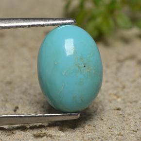 2.15캐럿 천연 블루 터키석, 타원형 컷, 10.8×8 mm, 불투명체