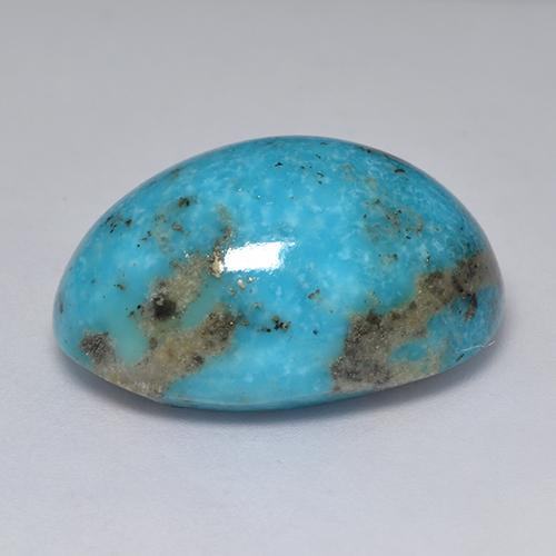 31.22캐럿 천연 미디엄 그린 블루 터키석, 타원형 컷, 24.3×16.3 mm, 불투명체