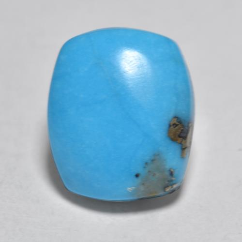 3.56캐럿 천연 틸 터키석, 쿠션 컷, 10.9×9.2 mm, 불투명체