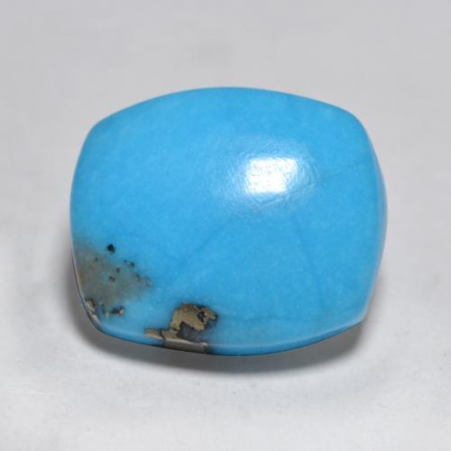 3.56캐럿 천연 틸 터키석, 쿠션 컷, 10.9×9.2 mm, 불투명체