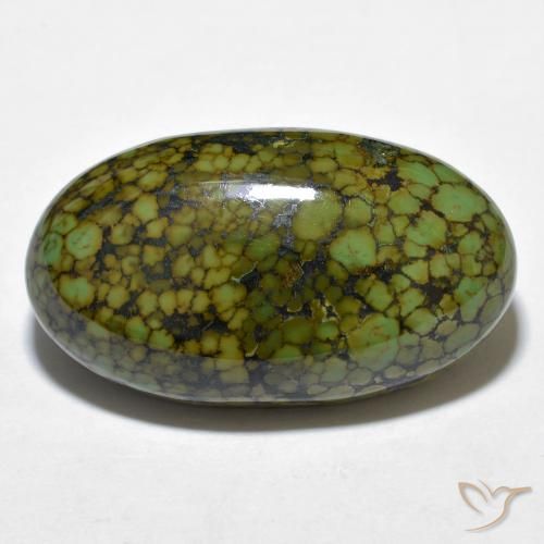 21.28ct 자연스러운 애플 그린 터키 옥, 타원형, 불투명체