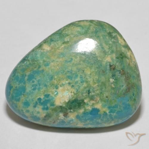 14.63캐럿 천연 미디엄 라이트 블루 그린 터키 옥, 일조, 불투명체