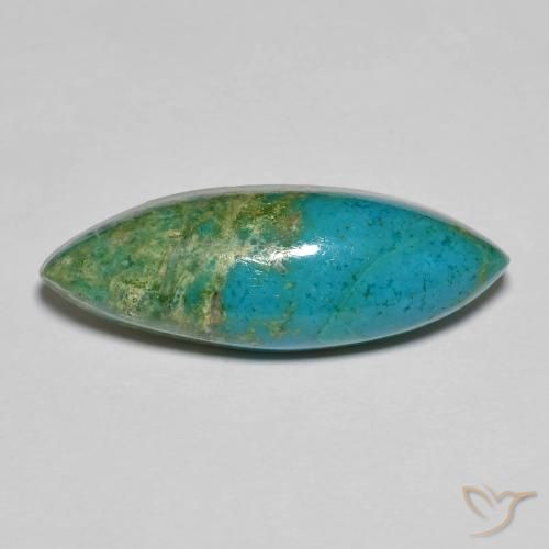 6.89캐럿 천연 초록빛이 도는 파란색 터키 옥, 보석, 불투명체