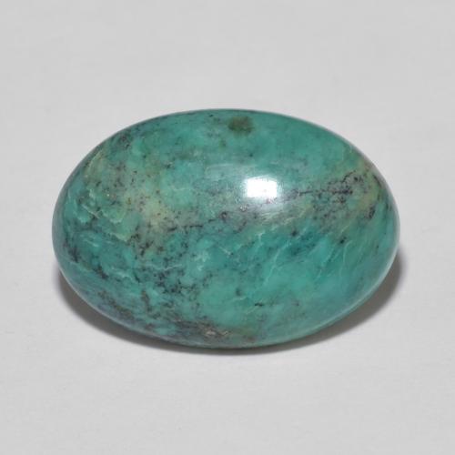 4.08캐럿 천연 터키석 터키석, 타원형 컷, 16.2×11.1 mm, 불투명체