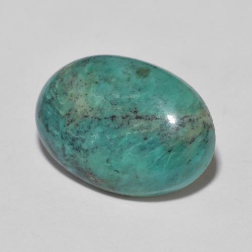 4.08캐럿 천연 터키석 터키석, 타원형 컷, 16.2×11.1 mm, 불투명체
