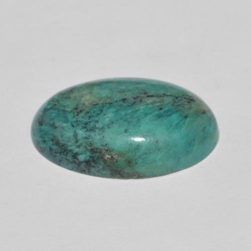 4.08캐럿 천연 터키석 터키석, 타원형 컷, 16.2×11.1 mm, 불투명체