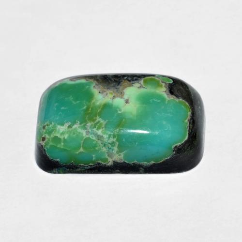 5.93캐럿 천연 멀티컬러 터키석, 쿠션 컷, 15×9.9 mm, 불투명체
