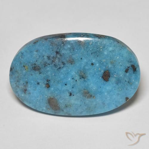 19.46ct 자연스러운 물오리 터키 옥, 타원형, 불투명체