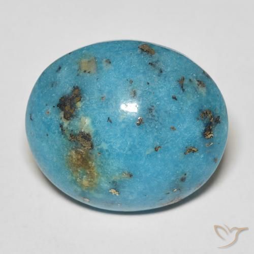 19.71ct 자연스러운 물오리 터키 옥, 타원형, 불투명체
