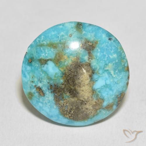 27.22ct 자연스러운 블루 그린 터키 옥, 둥근, 불투명체