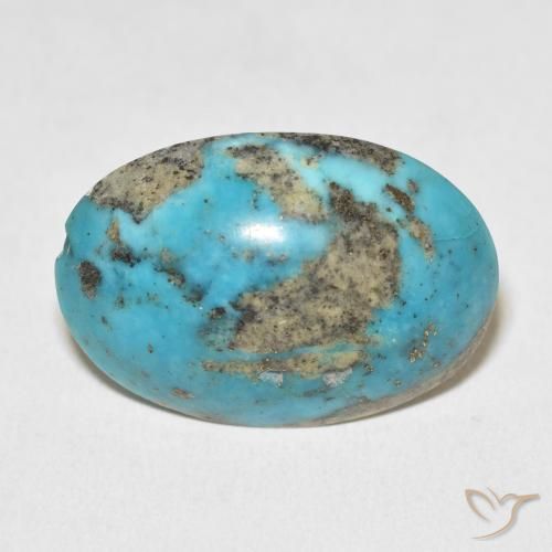 27.39ct 자연스러운 그린 블루 터키 옥, 타원형, 불투명체