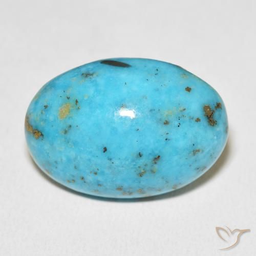 26.64ct 자연스러운 청록색 터키 옥, 타원형, 불투명체