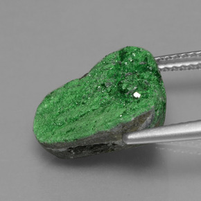 9.00캐럿 천연 Deep Earthy Green 우바로바이트 가넷 드루시, 팬시한, 불투명체