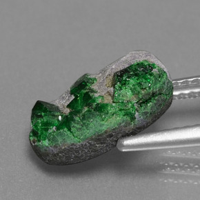 4.02캐럿 천연 그린 우바로바이트 드루지, 멋진 모양, 12.7×7 mm, 불투명체