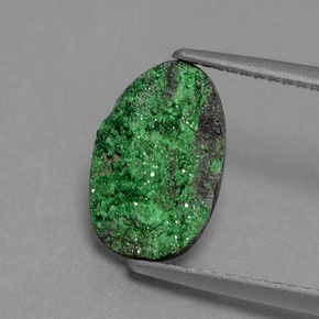 2.43캐럿 천연 그린 우바로바이트 드루지, 멋진 모양, 11.4×7.8 mm, 불투명체