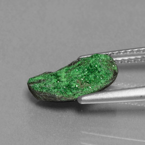2.43캐럿 천연 그린 우바로바이트 드루지, 멋진 모양, 11.4×7.8 mm, 불투명체