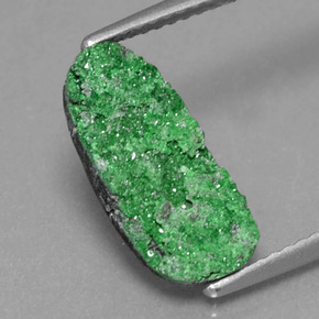 2.74캐럿 천연 그린 우바로바이트 드루지, 멋진 모양, 14×6.8 mm, 불투명체