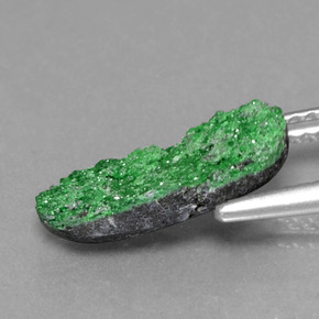 2.74캐럿 천연 그린 우바로바이트 드루지, 멋진 모양, 14×6.8 mm, 불투명체