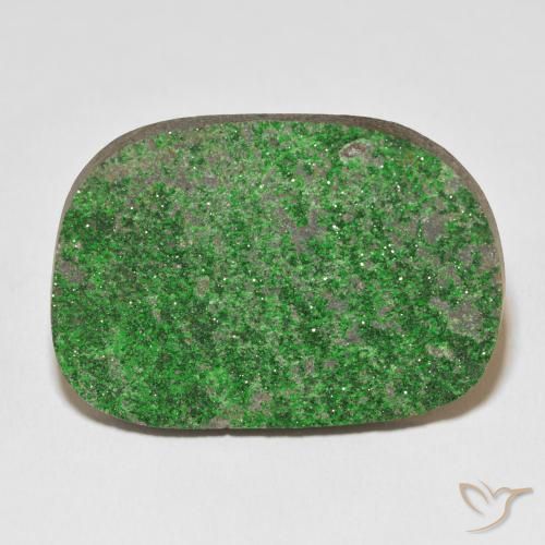 55.46ct 자연스러운 강렬한 녹색 우바로바이트 가넷 드루시, 팬시한, 불투명체