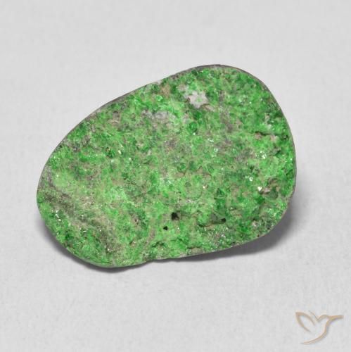 10.99ct 자연스러운 녹색 우바로바이트 가넷 드루시, 팬시한, 불투명체