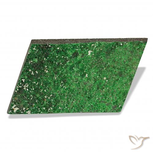 48.90캐럿 천연 Deep Earthy Green 우바로바이트 가넷 드루시, 팬시한, 불투명체