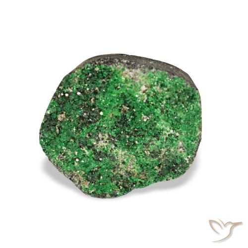 5.86ct 짙은 녹색 우바로바이트 가넷 드루시, 팬시한, 불투명체