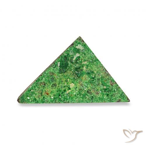 4.85ct 짙은 녹색 우바로바이트 가넷 드루시, 일조, 불투명체