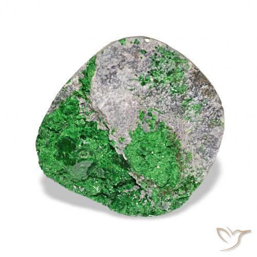 10.13ct Deep Earthy Green 우바로바이트 가넷 드루시, 팬시한, 불투명체