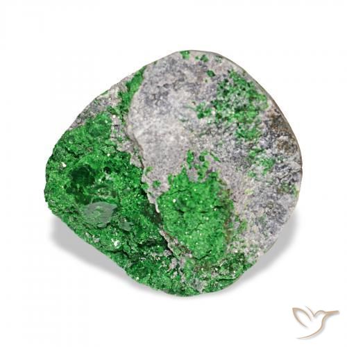 10.13캐럿 천연 Deep Earthy Green 우바로바이트 가넷 드루시, 팬시한, 불투명체