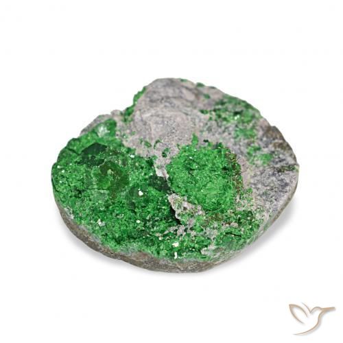 10.13캐럿 천연 Deep Earthy Green 우바로바이트 가넷 드루시, 팬시한, 불투명체