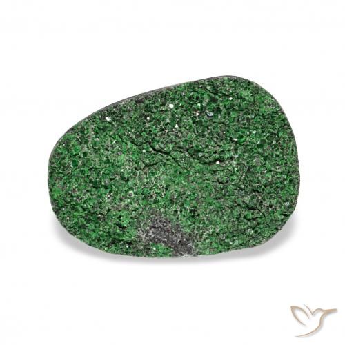 5.96ct 녹색 우바로바이트 가넷 드루시, 팬시한, 불투명체