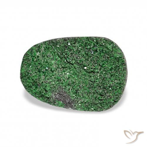 5.96캐럿 천연 녹색 우바로바이트 가넷 드루시, 팬시한, 불투명체